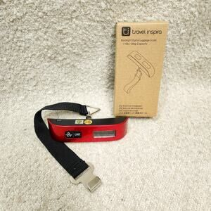 Travel Inspira Luggage Scale Portable Digital Hanging Baggage Weight Red